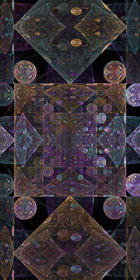 Mystic Shapes Dance in Vivid Light Wallpaper