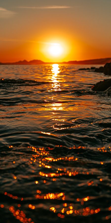 Sunset Sea Sky Wallpaper