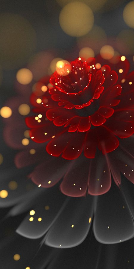 Abstract Fractal Flower Shine Wallpaper