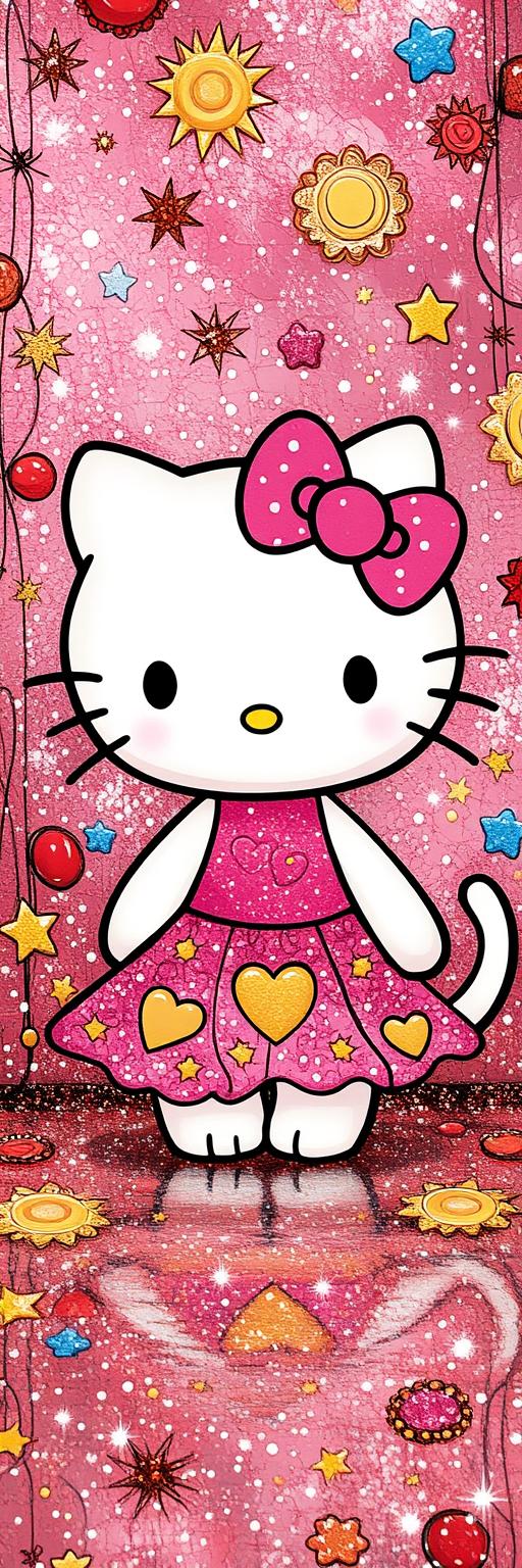Cute Cat Heart Dress Wallpaper