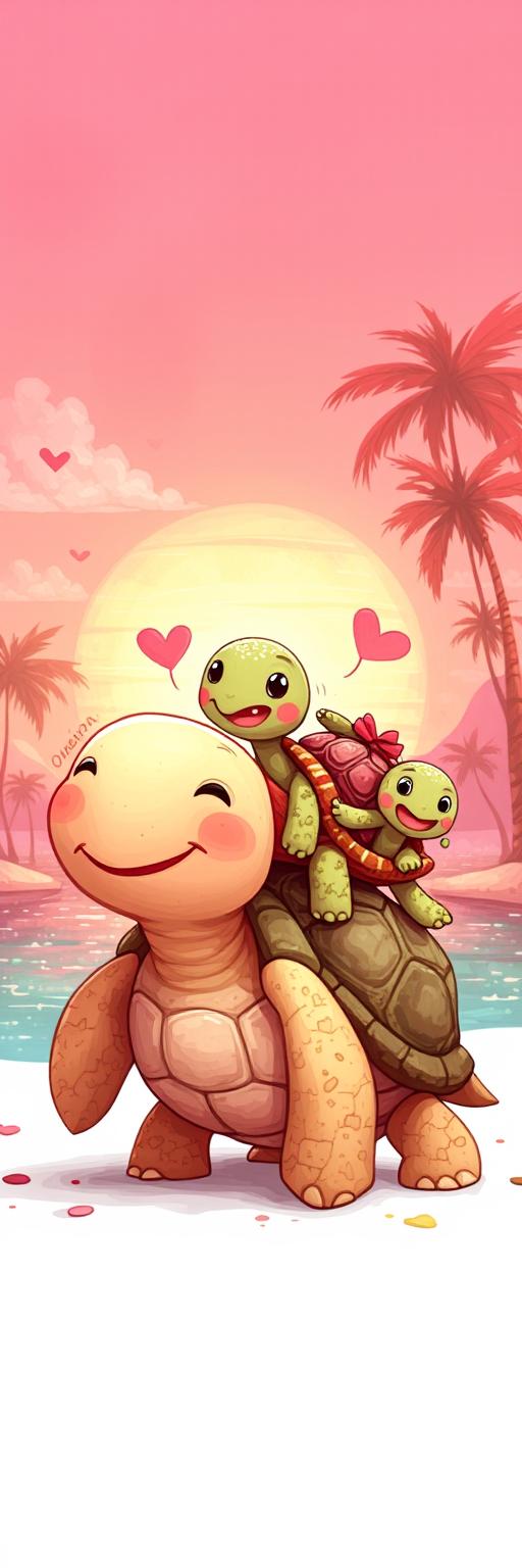 Sunny Turtle Duo Wallpaper