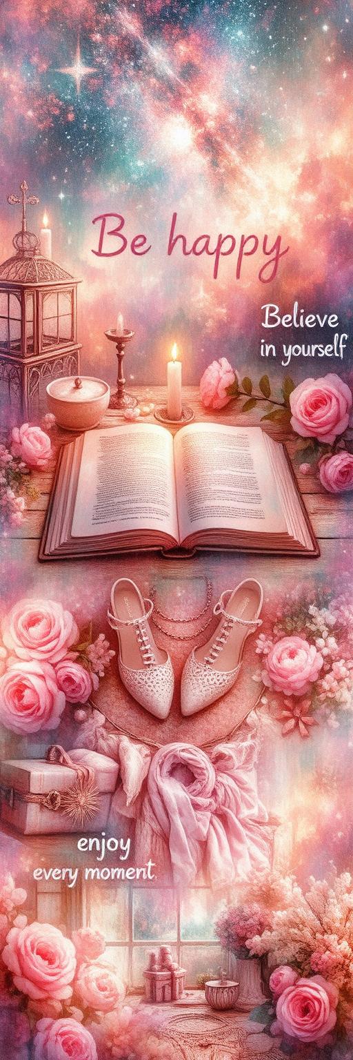 Pastel Pink Motivation Collage Wallpaper