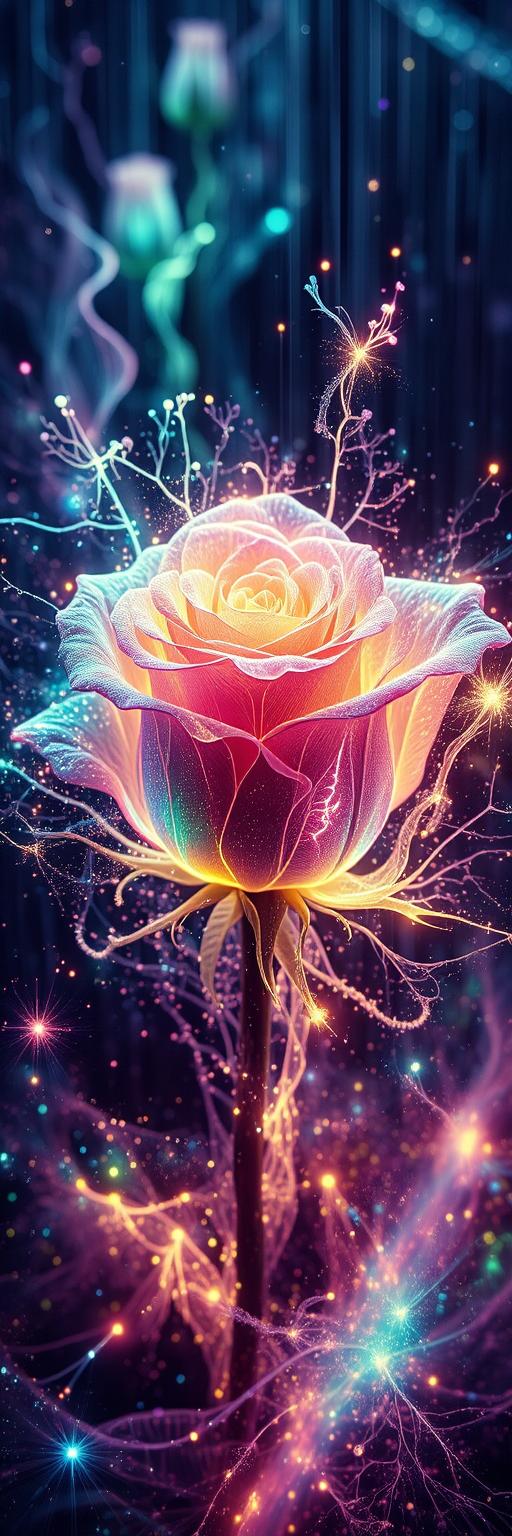 Cosmic Rose Wallpaper