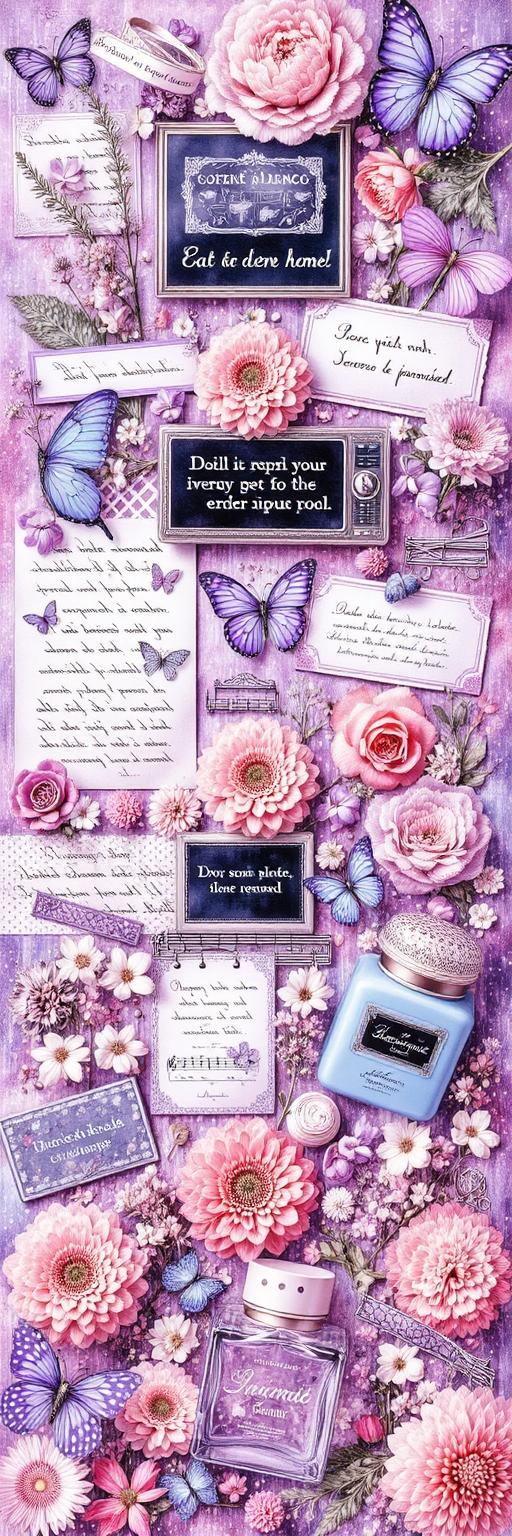 Purple Aesthetic Collage Wallpaper