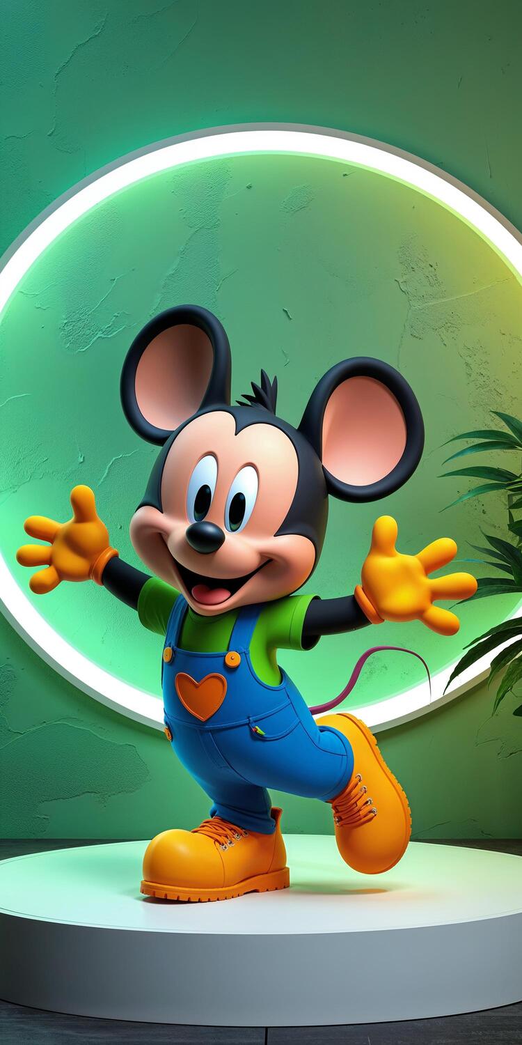 Cheerful Mickey Mouse Wallpaper