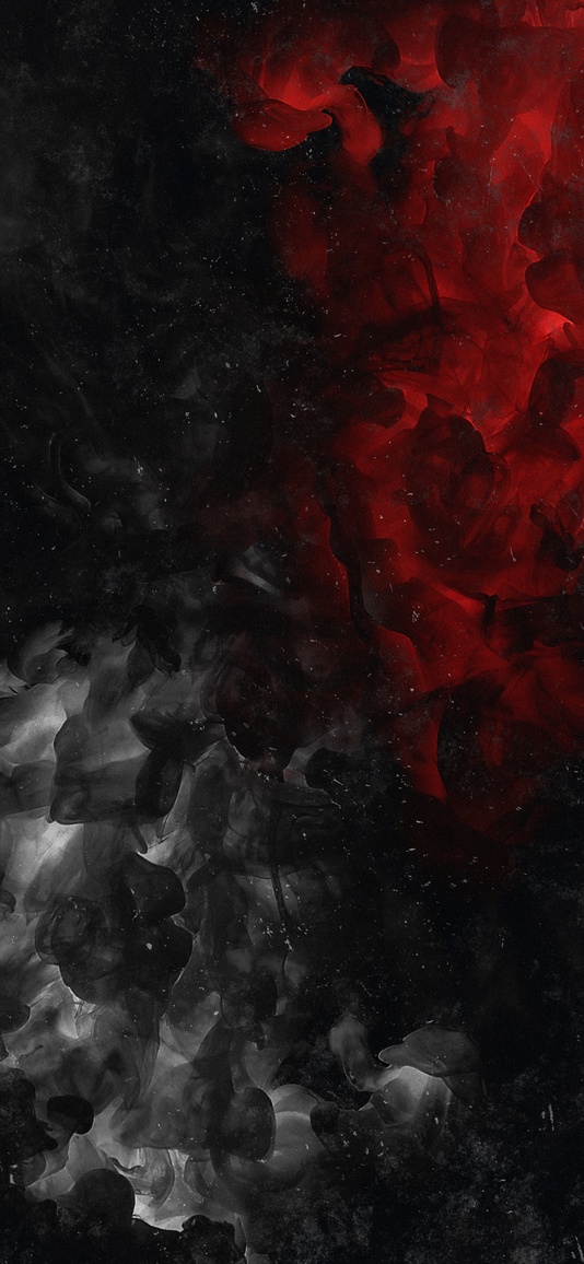 Black Red and White Abstract Art Wallpaper