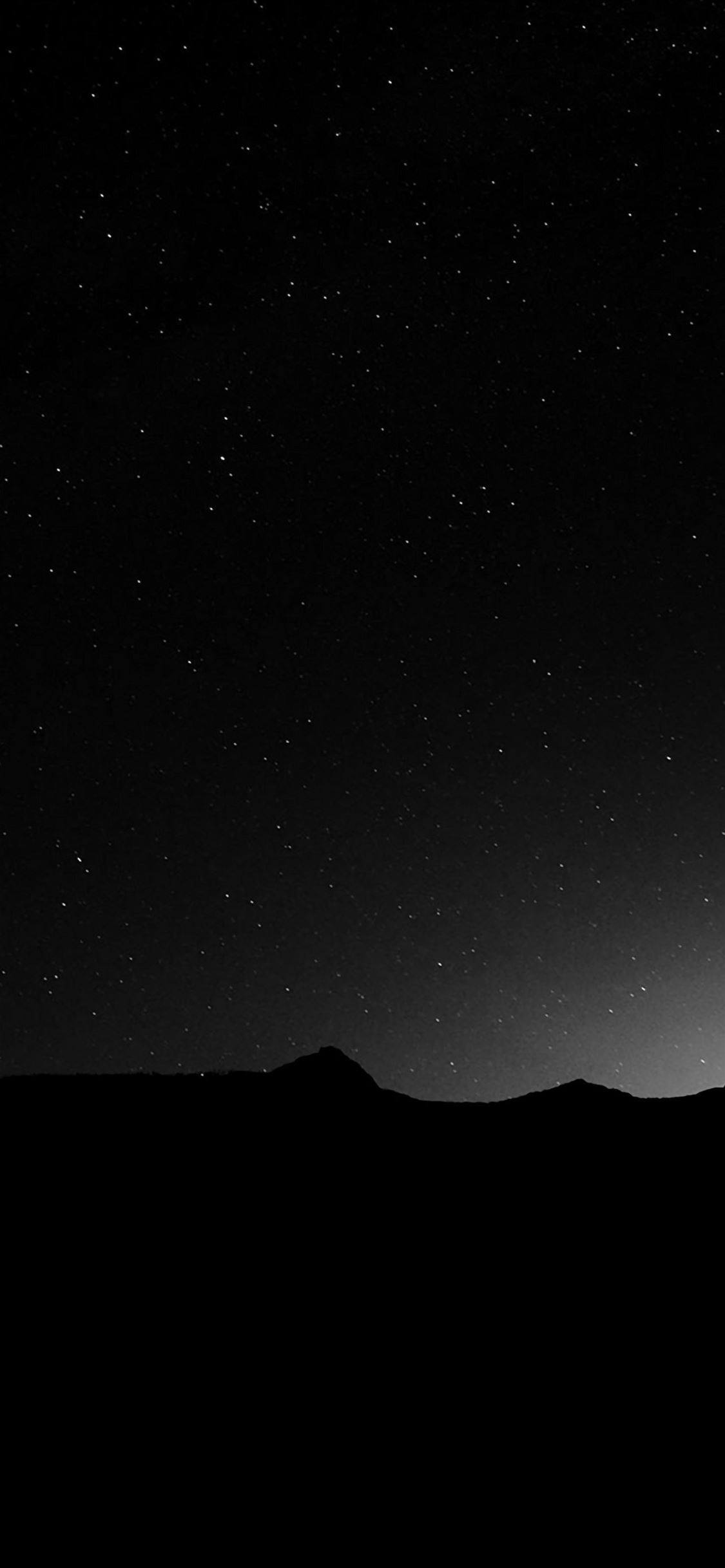 dark night sky silent wide mountain star shining iphone 11 pro