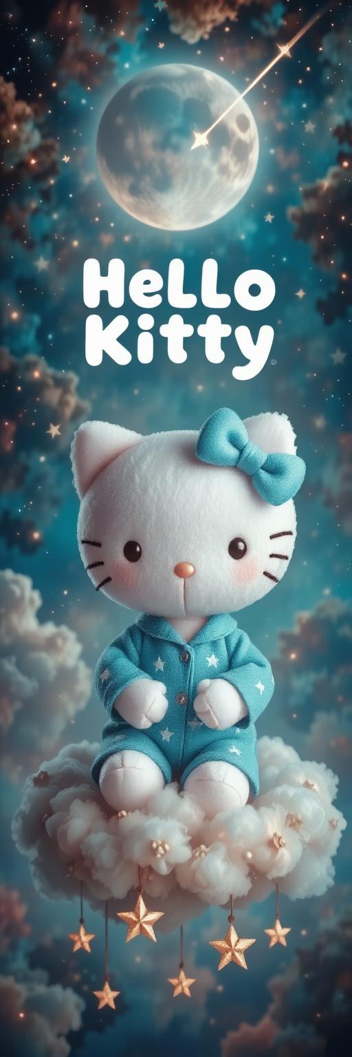 Hello Kitty Dreamy Night Sky Wallpaper