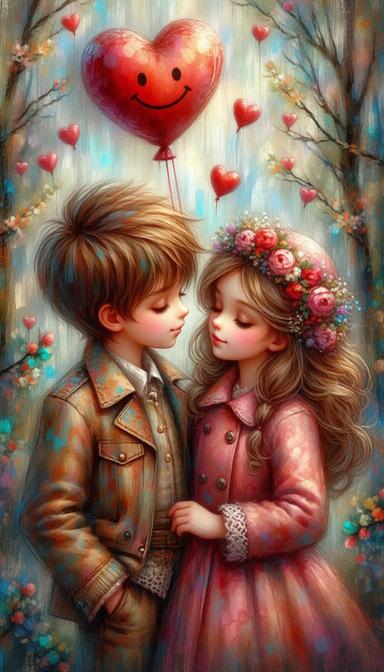 Autumn Love Balloon iPhone Wallpaper