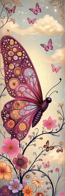 Enchanted Multicolored Butterfly Wallpaper