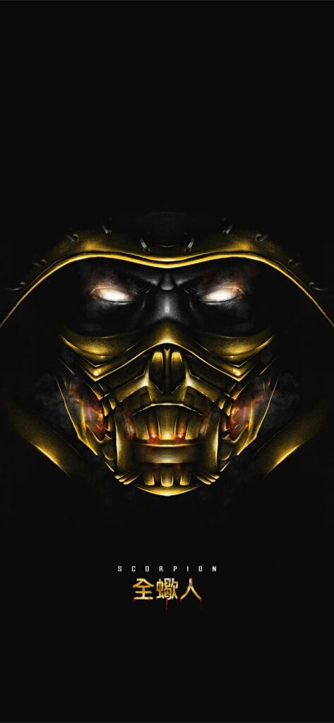 scorpion mortal kombat dark minimal 8k iphone 12 pro max 50