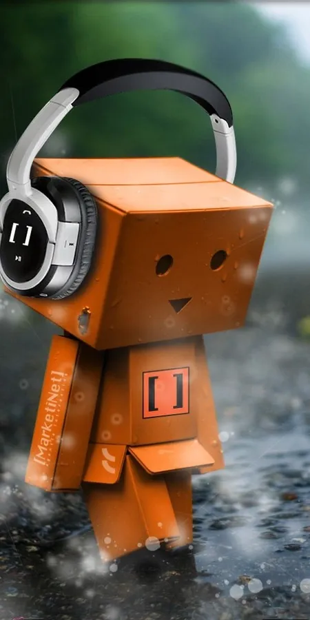 Cardboard Robot Forest Wallpaper