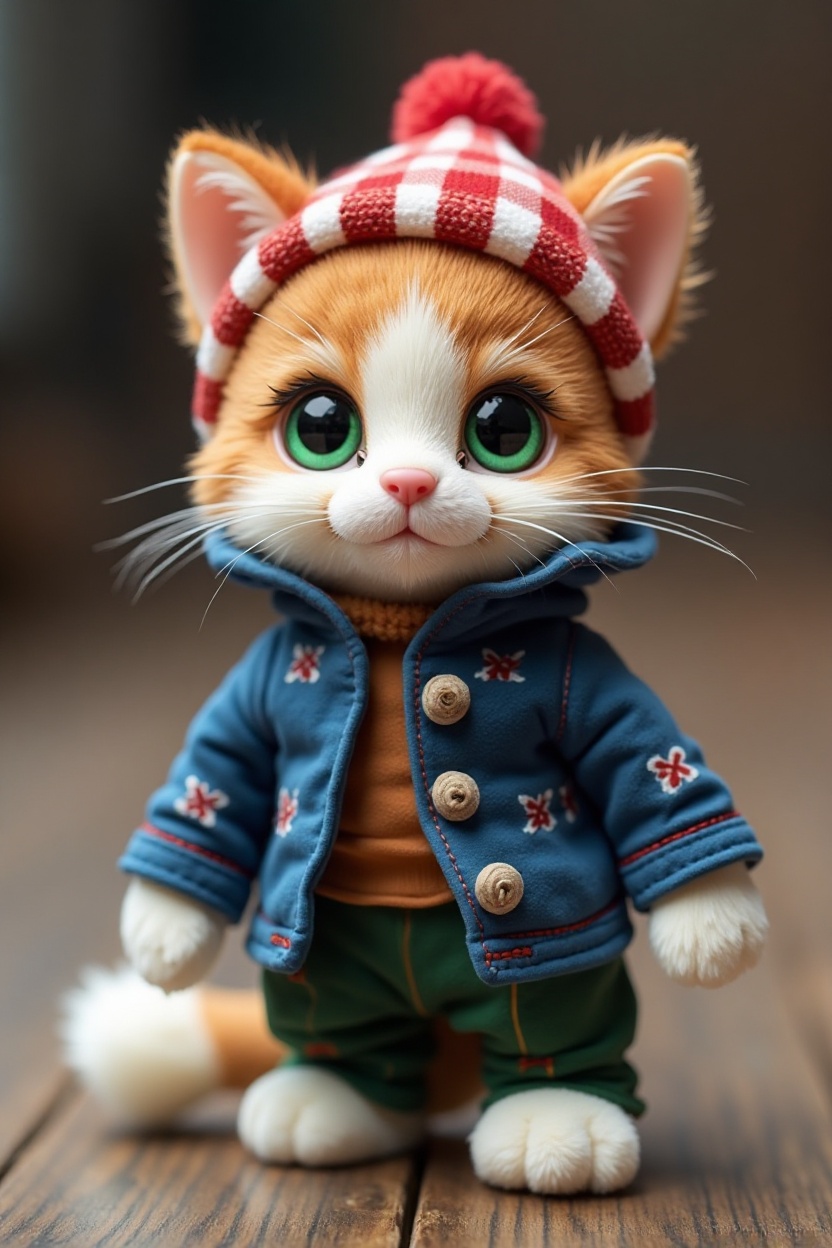 Cute Plush Toy Cat Wallpaper