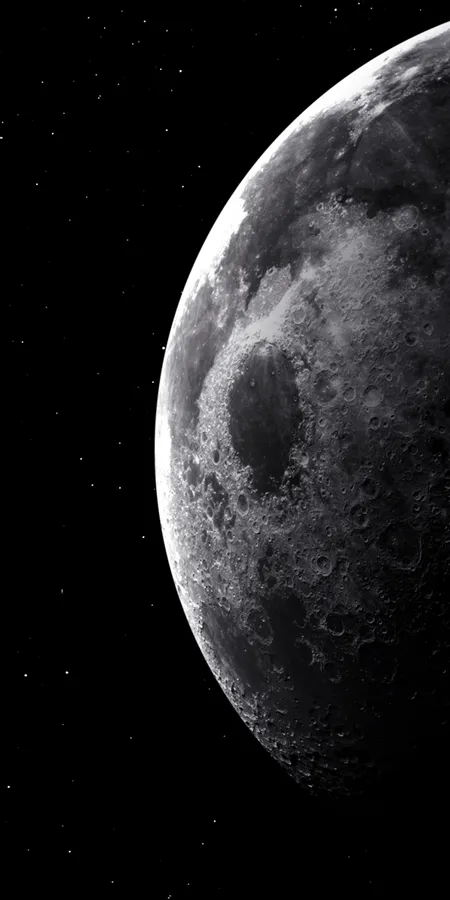 Moon Phase High-Contrast Wallpaper