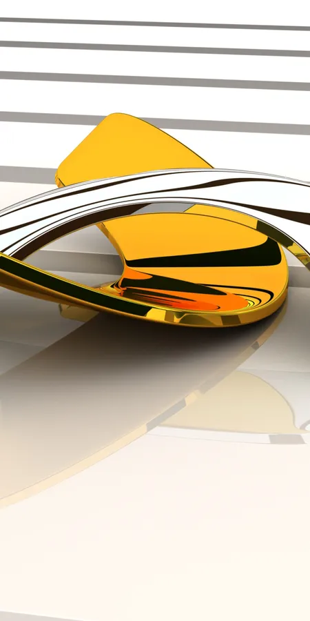 Golden 3D Abstract Wallpaper