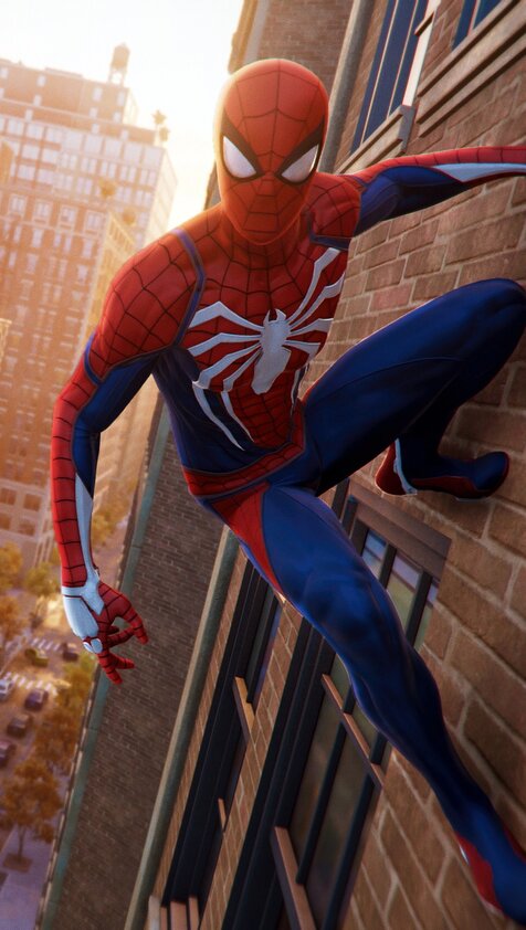 spiderman ps4 spider man climbing a building 1220x2160 xtrafondos.com 39