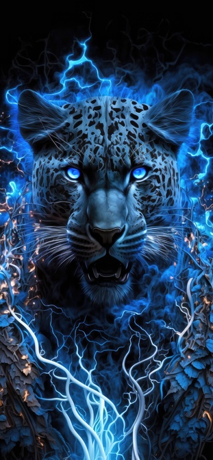 Mystic Snow Leopard Fantasy Wallpaper