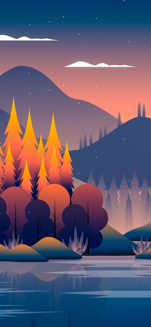 178404 landscape minimalist art painting minimalism landscape painting 1242x2688