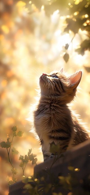 178647 cat plant window leaf felidae 1242x2688