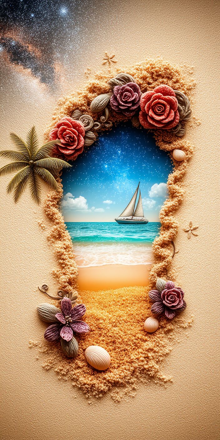 Tropical Footprint Wallpaper