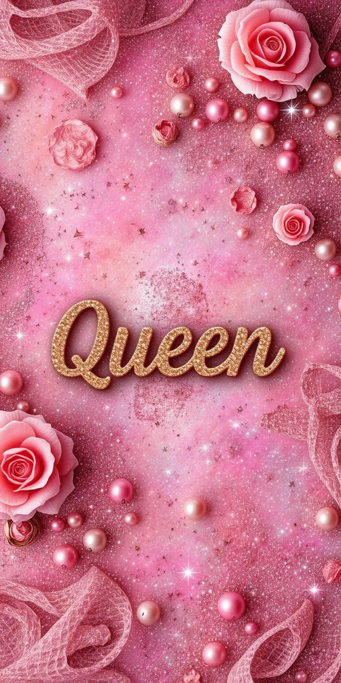 Queen Glitter Pink Wallpaper