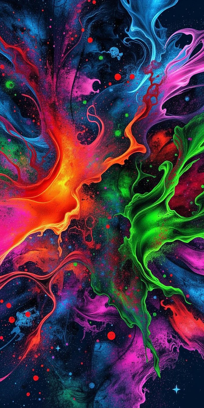 Abstract Color Splash Wallpaper