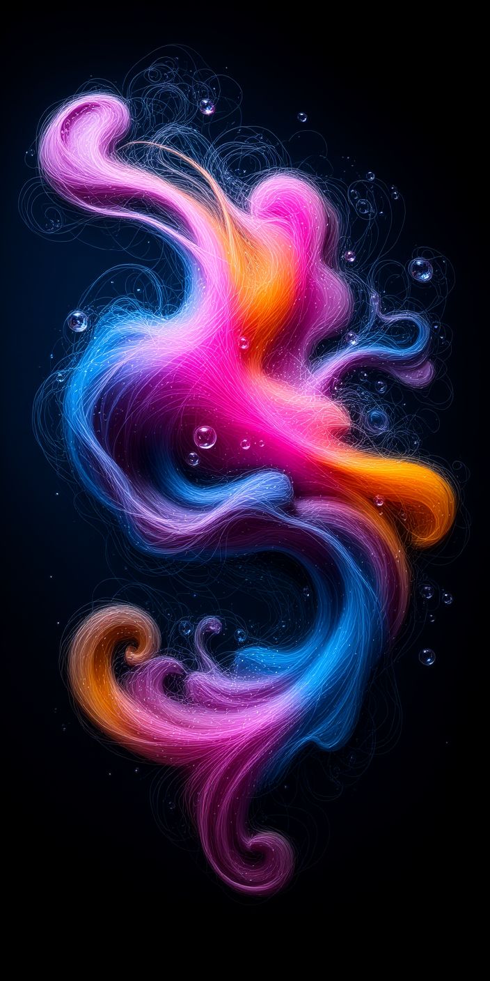 Cosmic Fluid Swirl Wallpaper