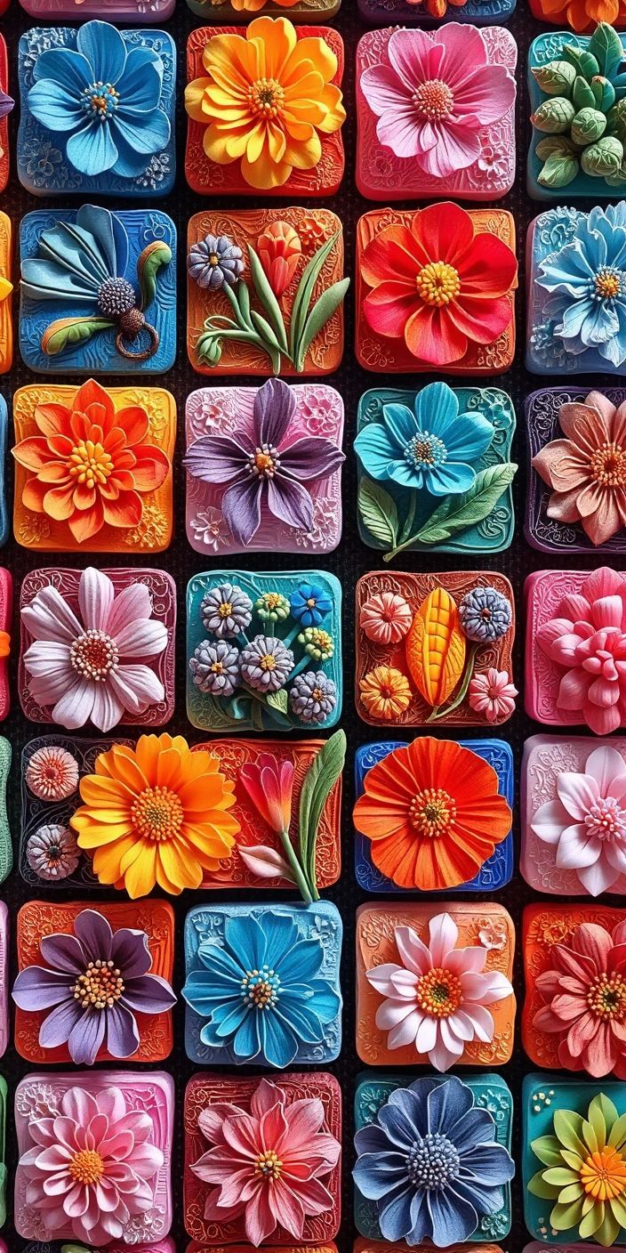 3D Floral Tapestry Wallpaper