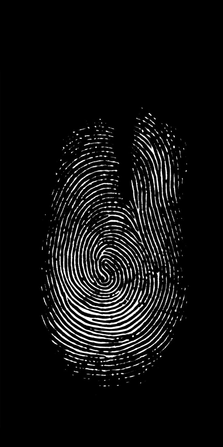 Fingerprint Wallpaper – Minimalist Black and White Biometric Pattern Art