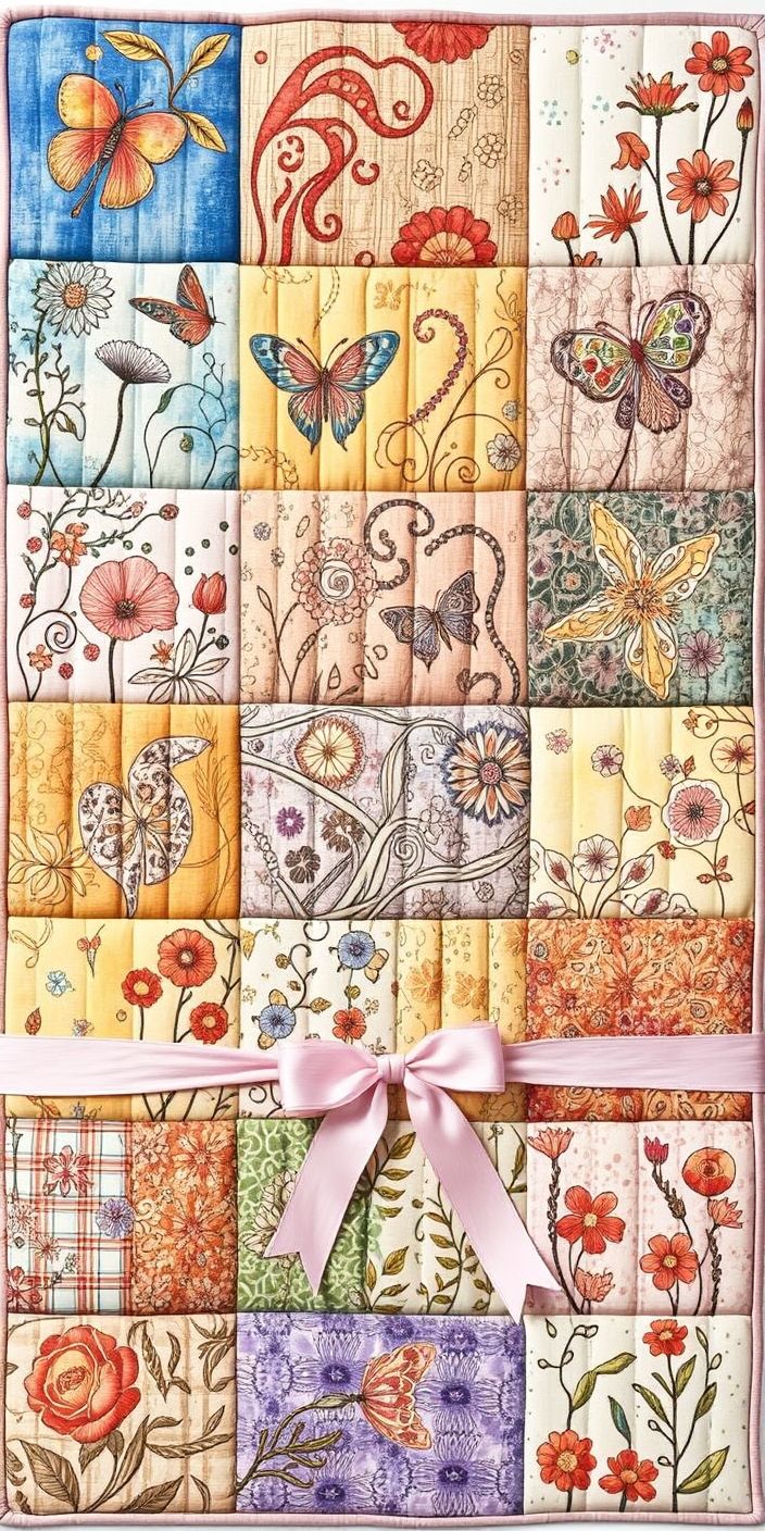 Colorful Patchwork Quilt Wallpaper
