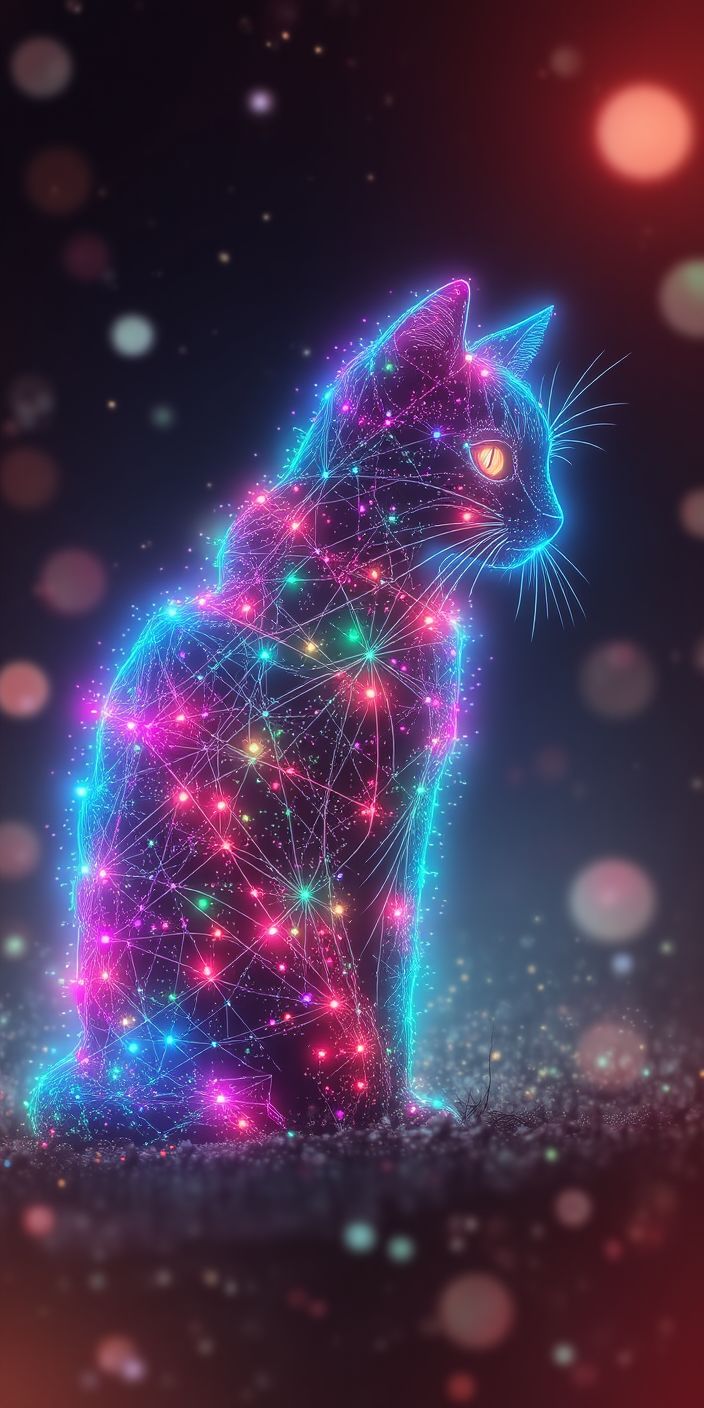 Unique Neon Cat Art: Perfect for Cat Lovers and Art Enthusiasts