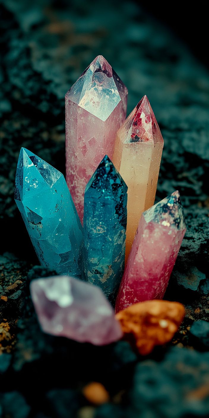 Glowing Crystal Formation Wallpaper