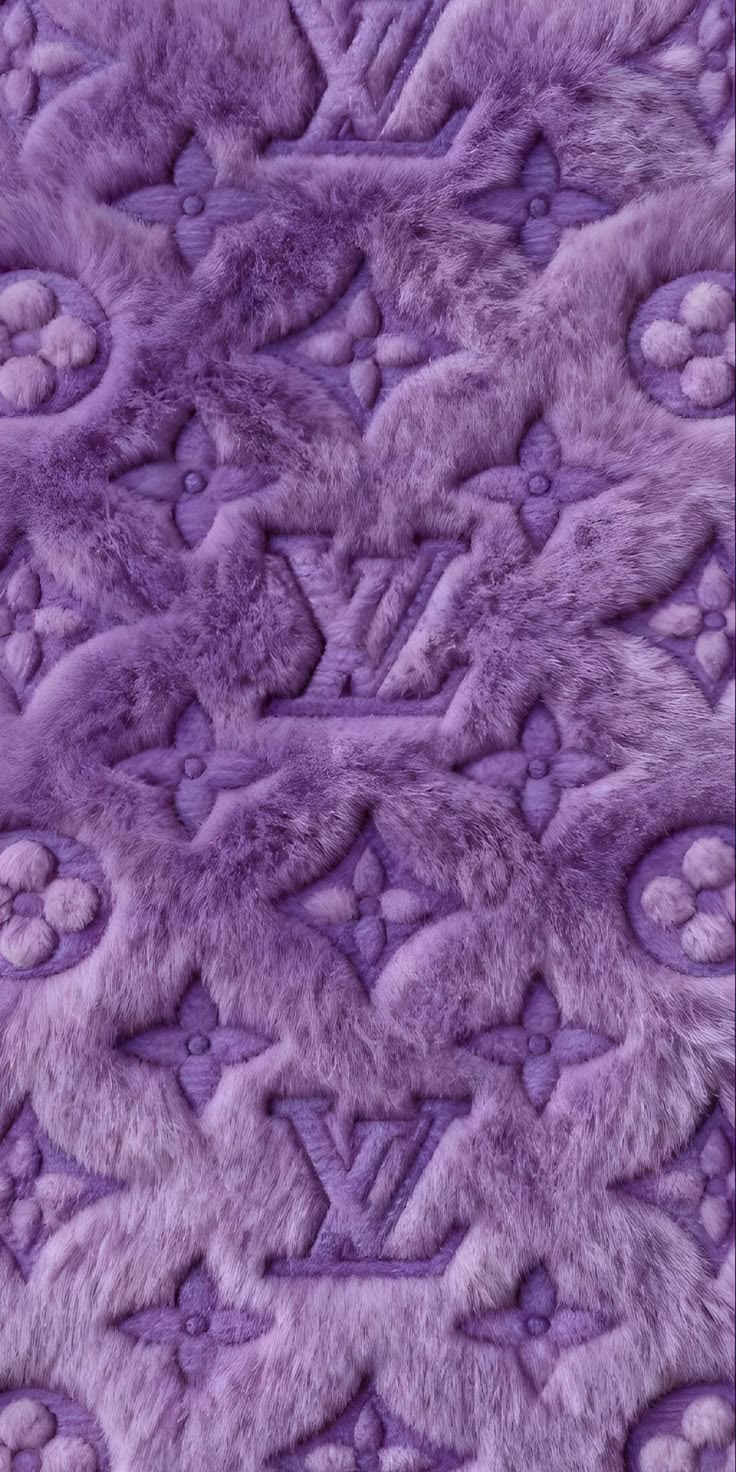Louis Vuitton 4K Wallpaper – Purple Textured Fur Luxury Aesthetic