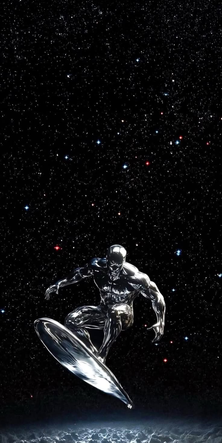 Futuristic Robotic Surfer in Space