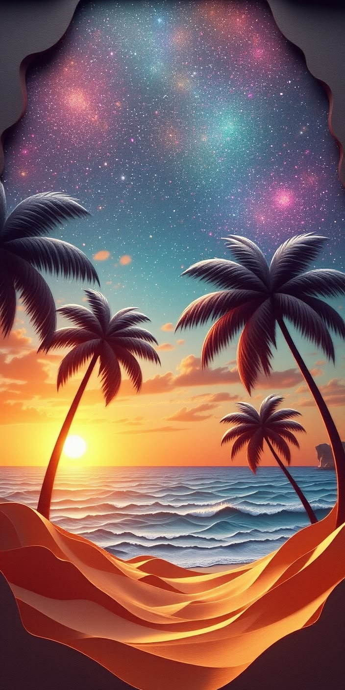 Serene Sunset Beach Wallpaper